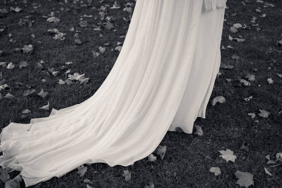 Détail robe de mariée
