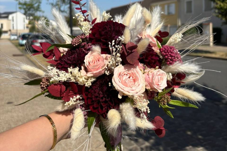 Mélange fleurs fraîches et séc