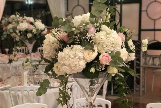 Composition vase martini