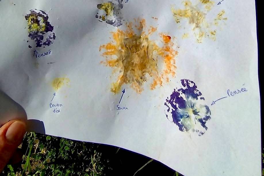 Peinture avec des fleurs
