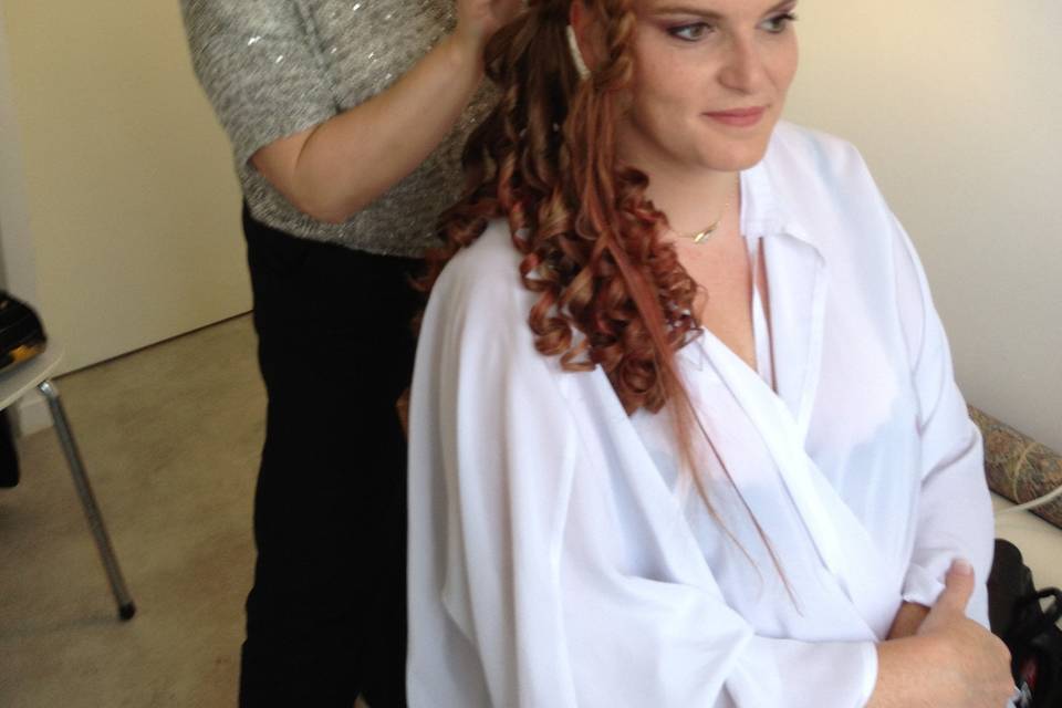 Backstage coiffure Stéphanie