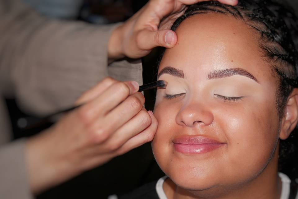 Backstage prestation makeup