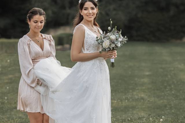 La mariée et son témoin