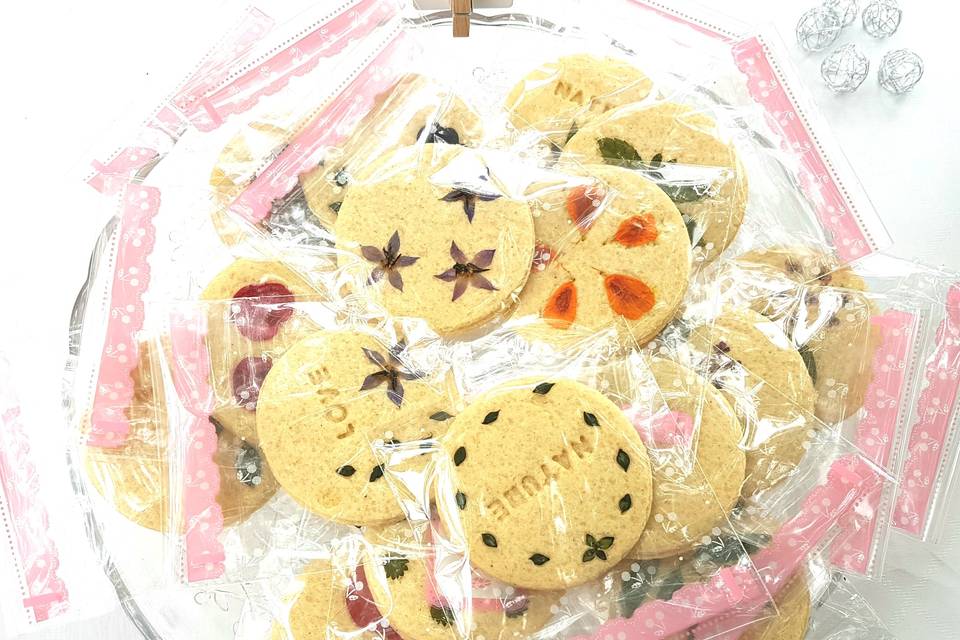 Présentation biscuits fleurs