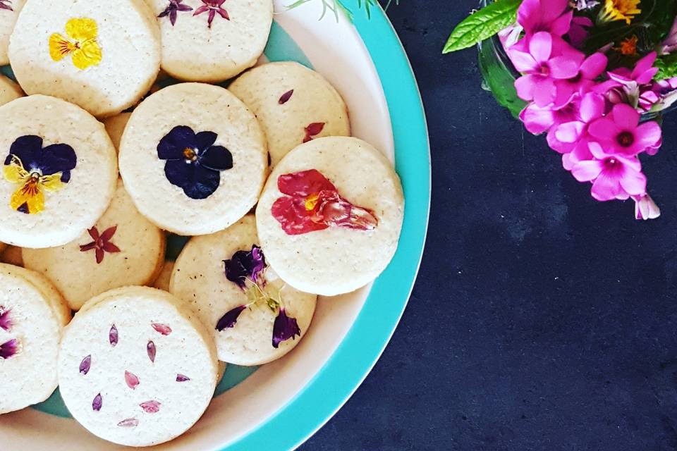 Biscuits aux fleurs