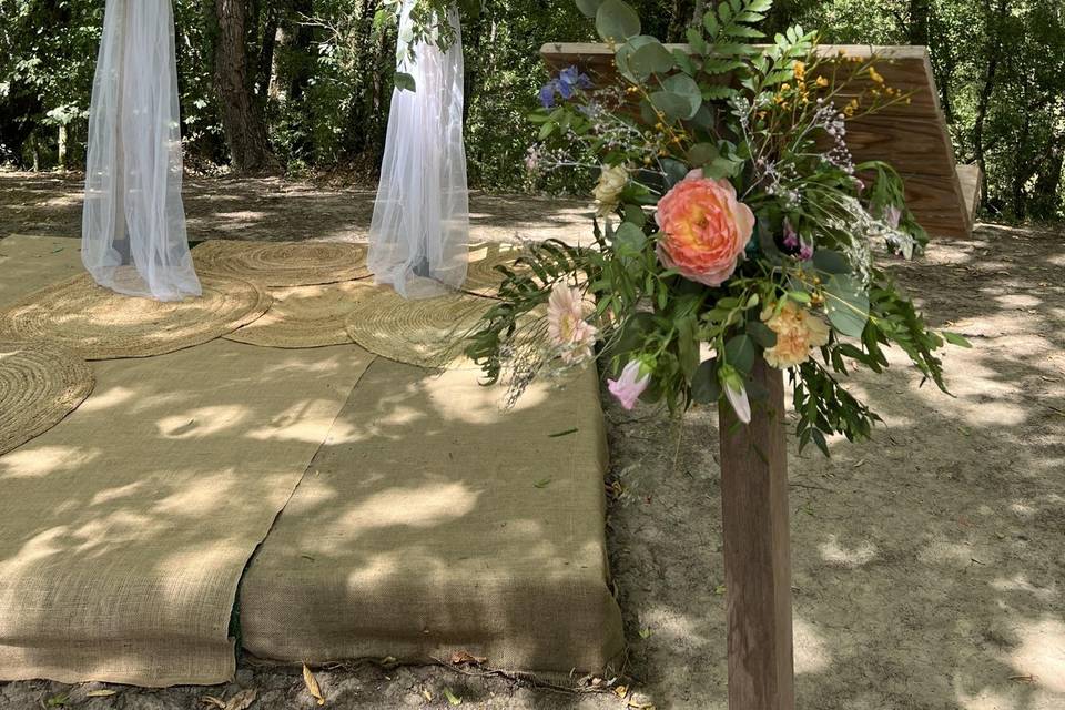 Mariage guinguette colorée