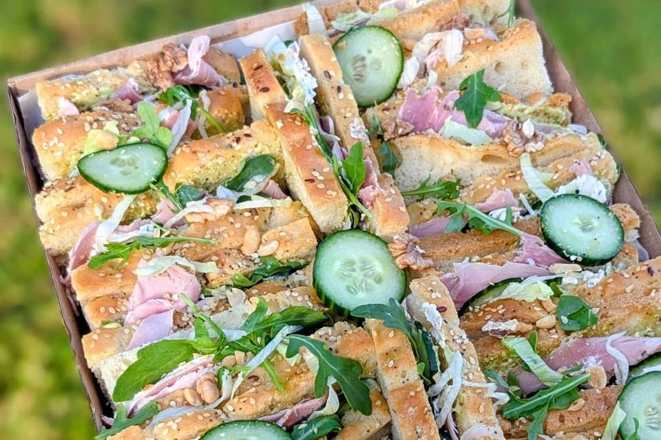 Foccacia jambon basilic