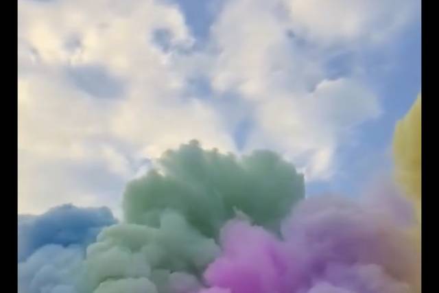 Fumée colorée