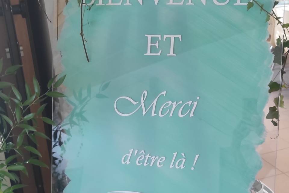 Panneau de bienvenue