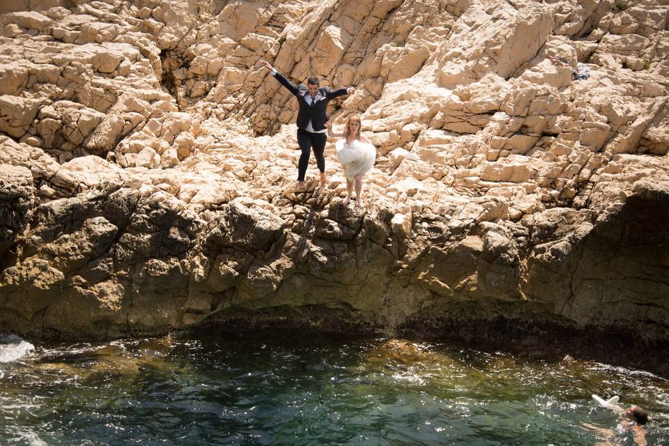 Trash the dress Les calanques