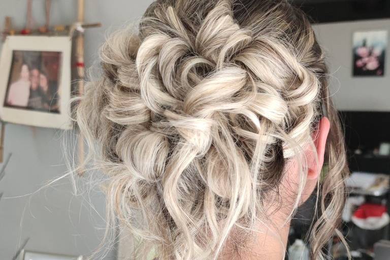 Chignon d'une superbe mariée