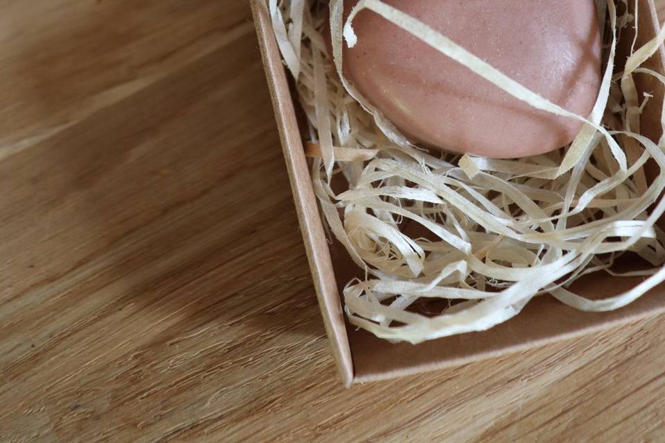 Savon cœur tampon