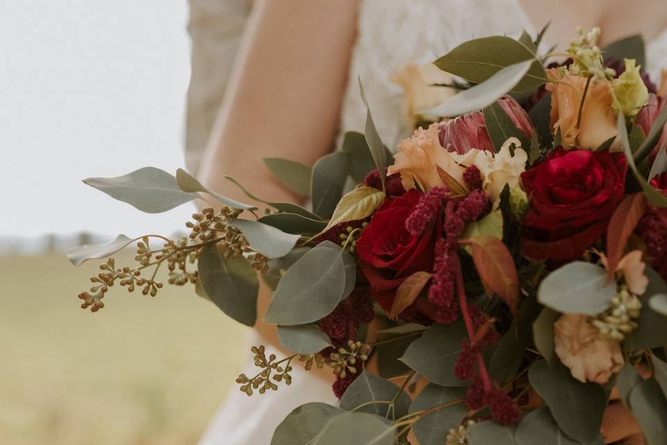 Bouquet de mariée automnal