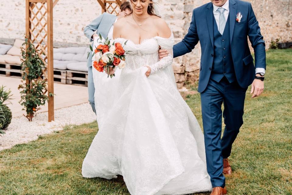 Bqt & boutonnière père/fille