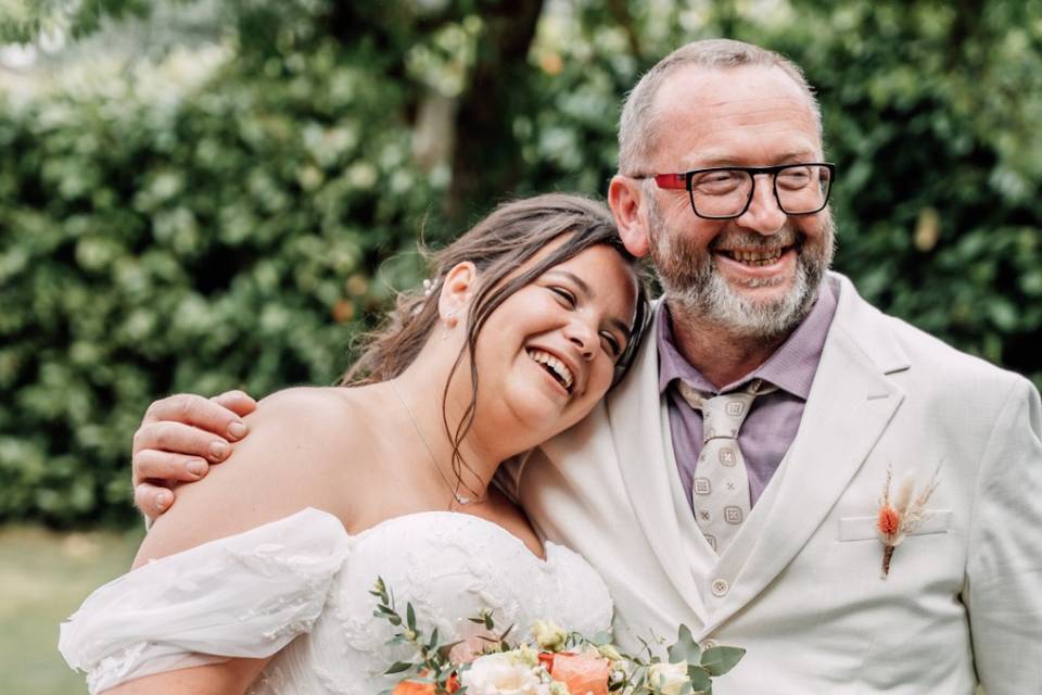 Bqt & boutonnière père/fille