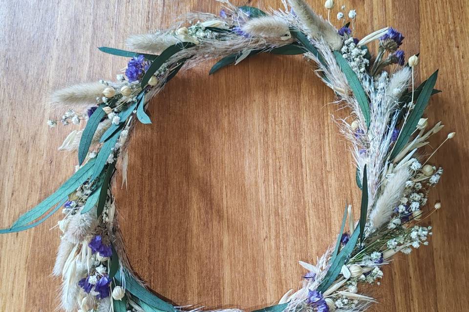 Couronne fleurs séchées