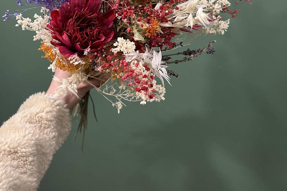 Bouquet de fleurs séchées