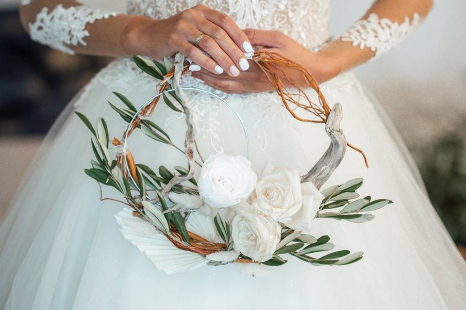 Bouquet mariée en saule