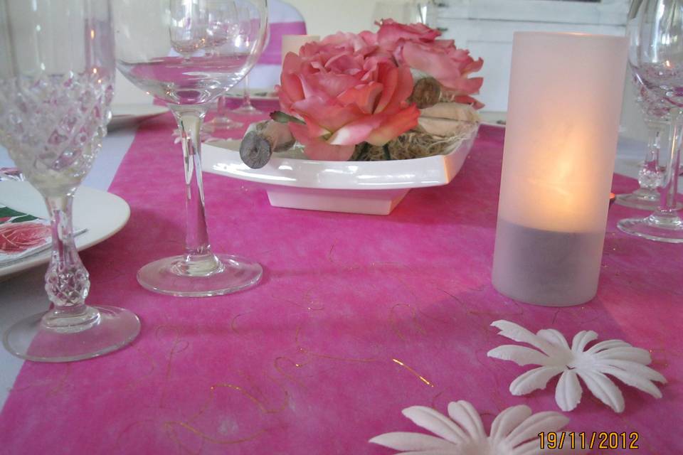 Bougie sur table