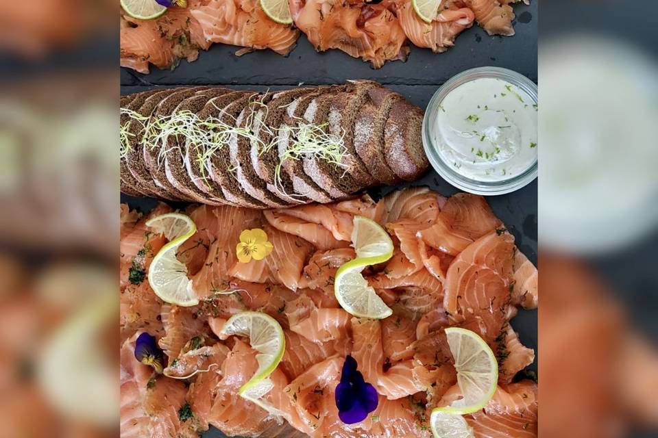 Gravlax de saumon maison