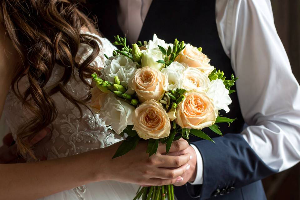 Détail: Bouquet de mariée