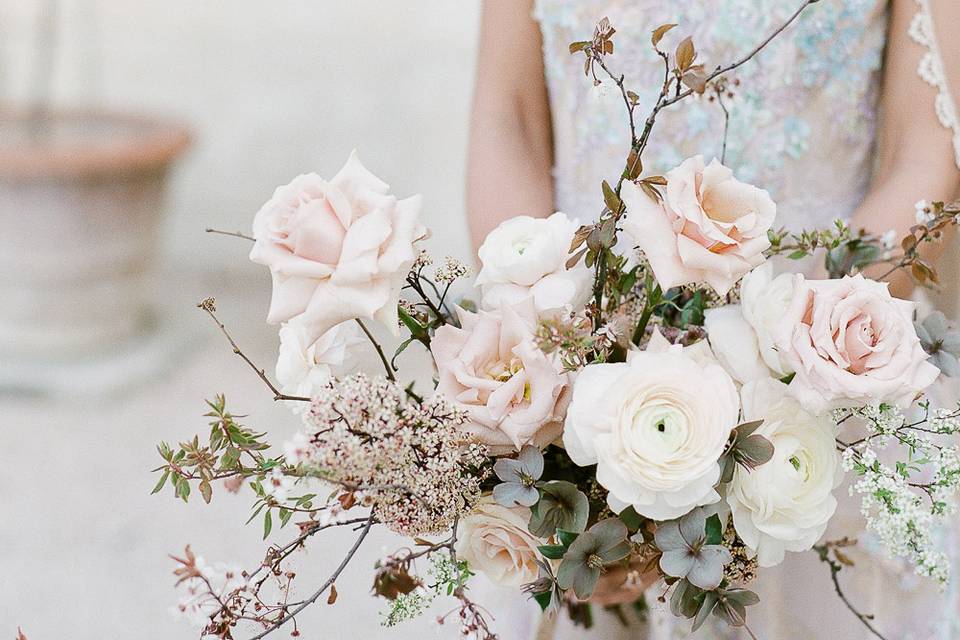 Bouquet de mariée printannier