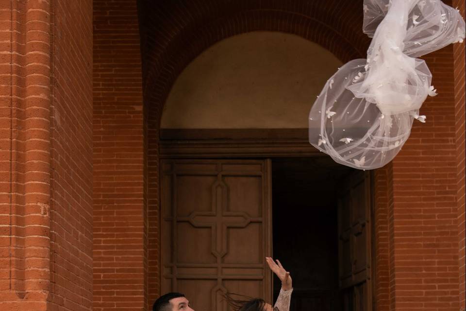 Mariage voile église