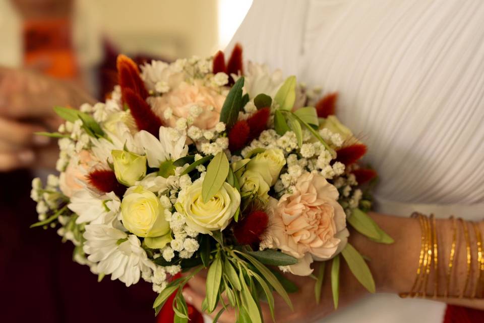 Bouquet de fleurs mariée