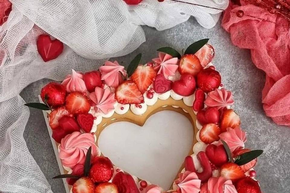 Love cake aux fruits rouges