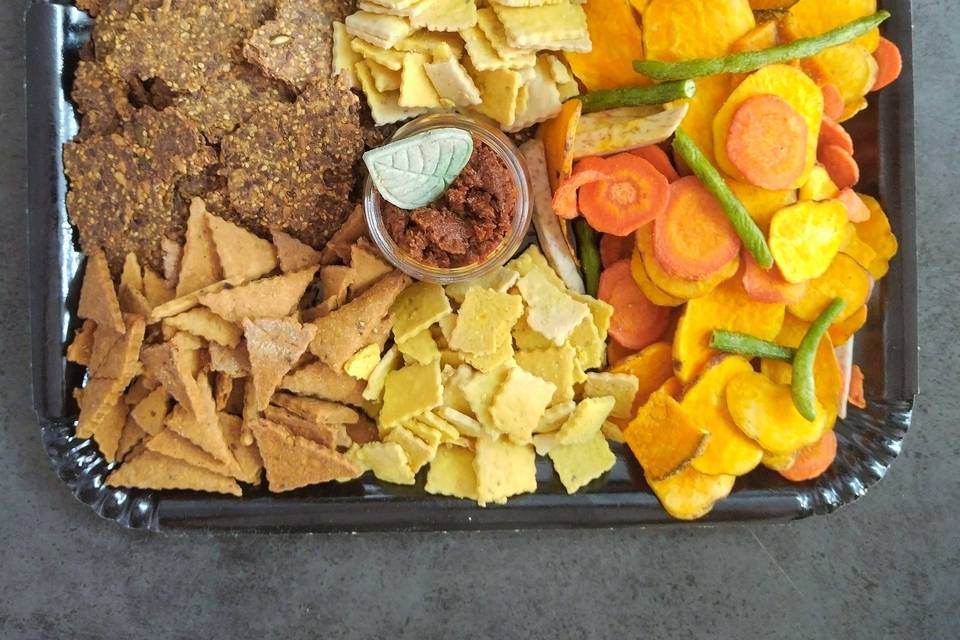 Plateau de biscuits apéritifs