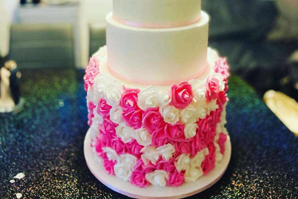 Wedding cake fleurs