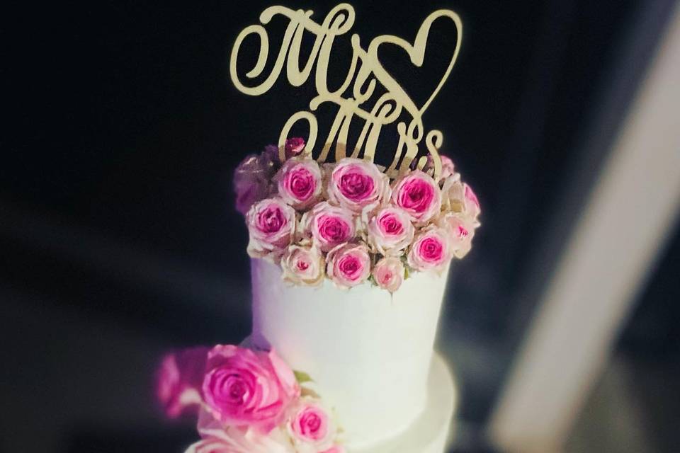 Wedding cake fleurs