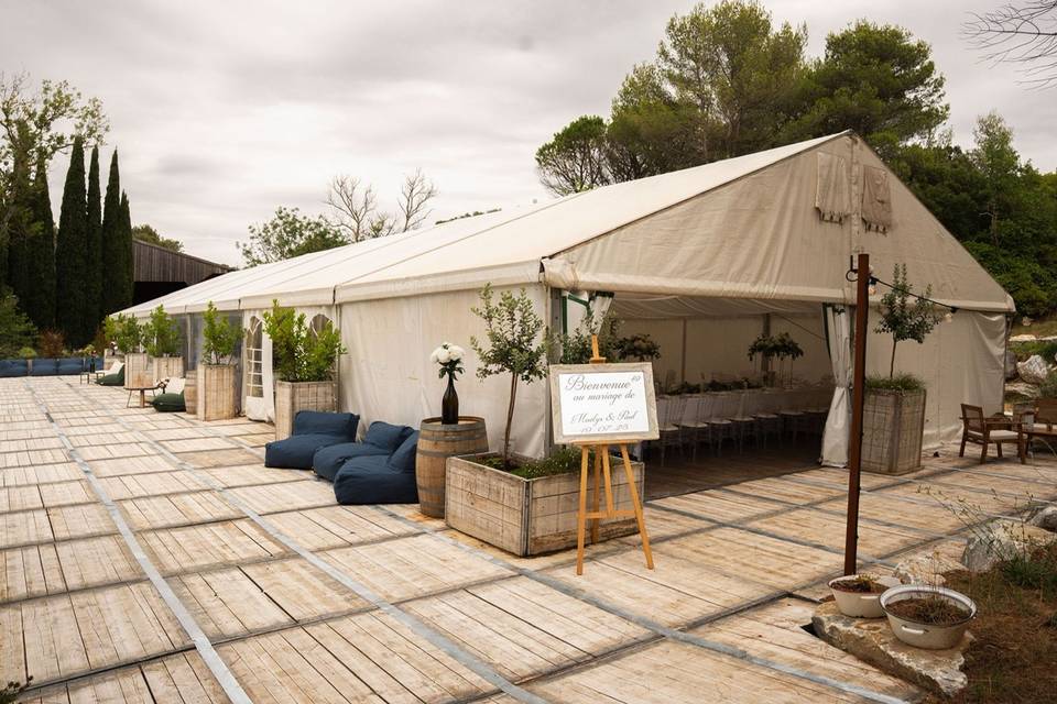 Terrasse tente