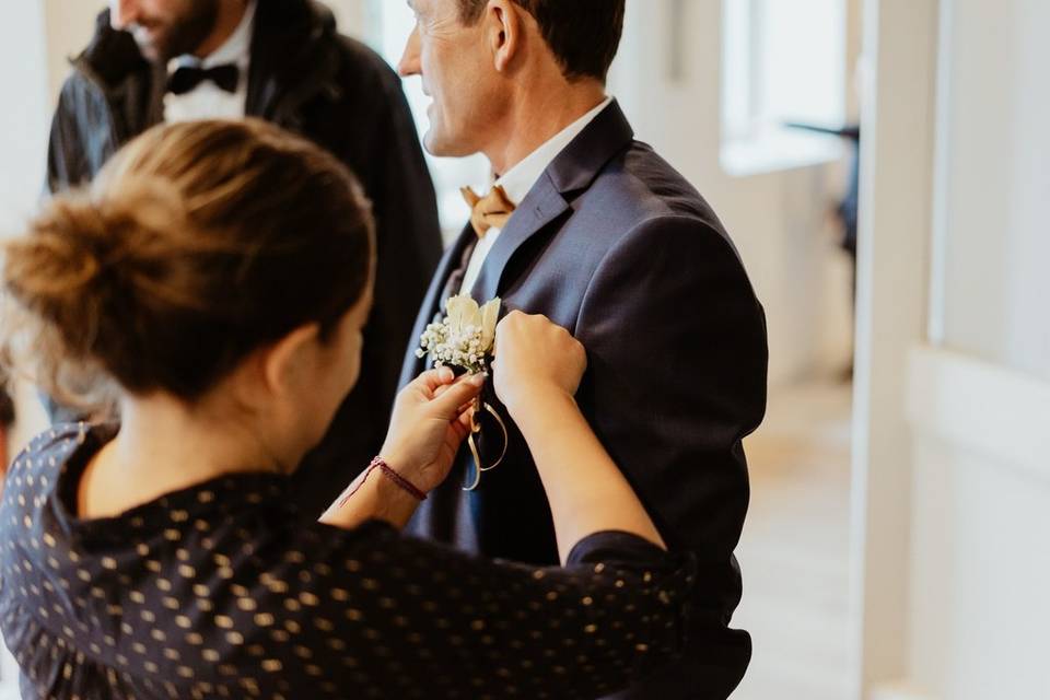 Mise en place boutonnière