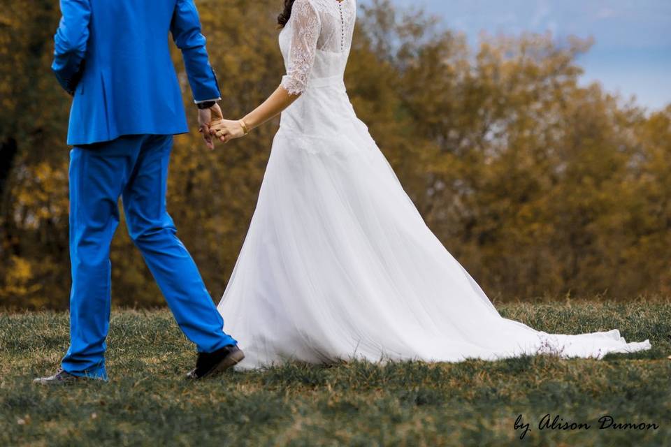 Mariage d'automne à Aix les Ba