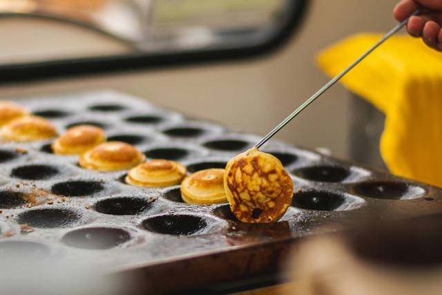 Cuisson mini pancakes