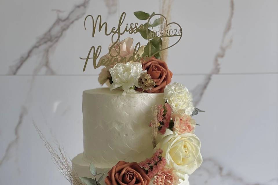 Wedding cake terracotta