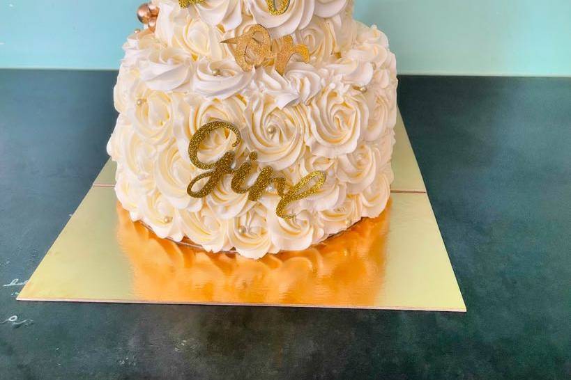 Gâteau pochage rosace
