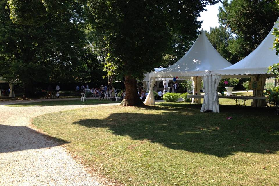 Duo de barnum dans le parc