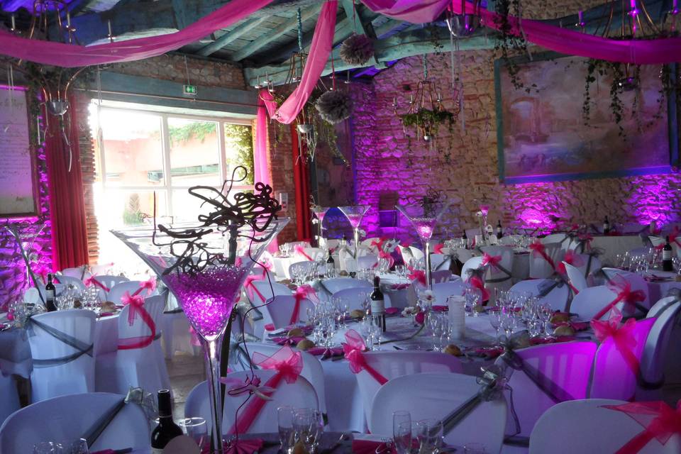 Autre mariage fuschia et gris