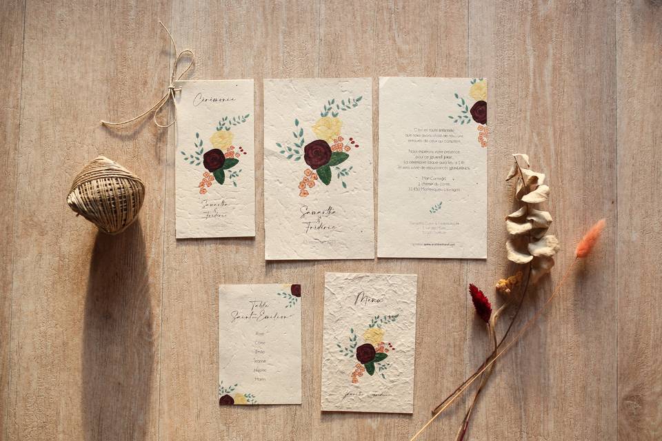 Ensemble de papeterie mariage