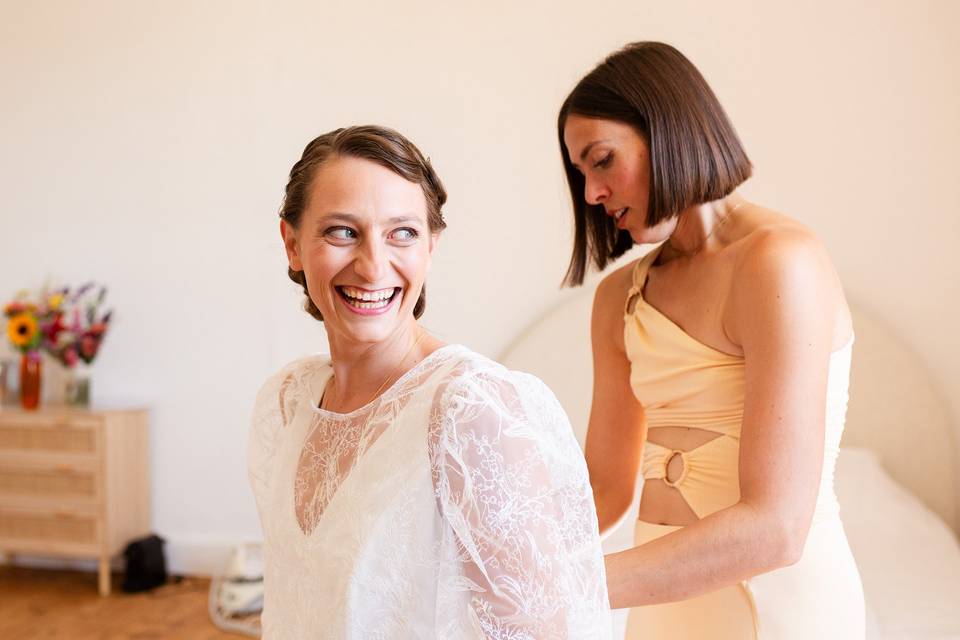Préparatifs de la mariée