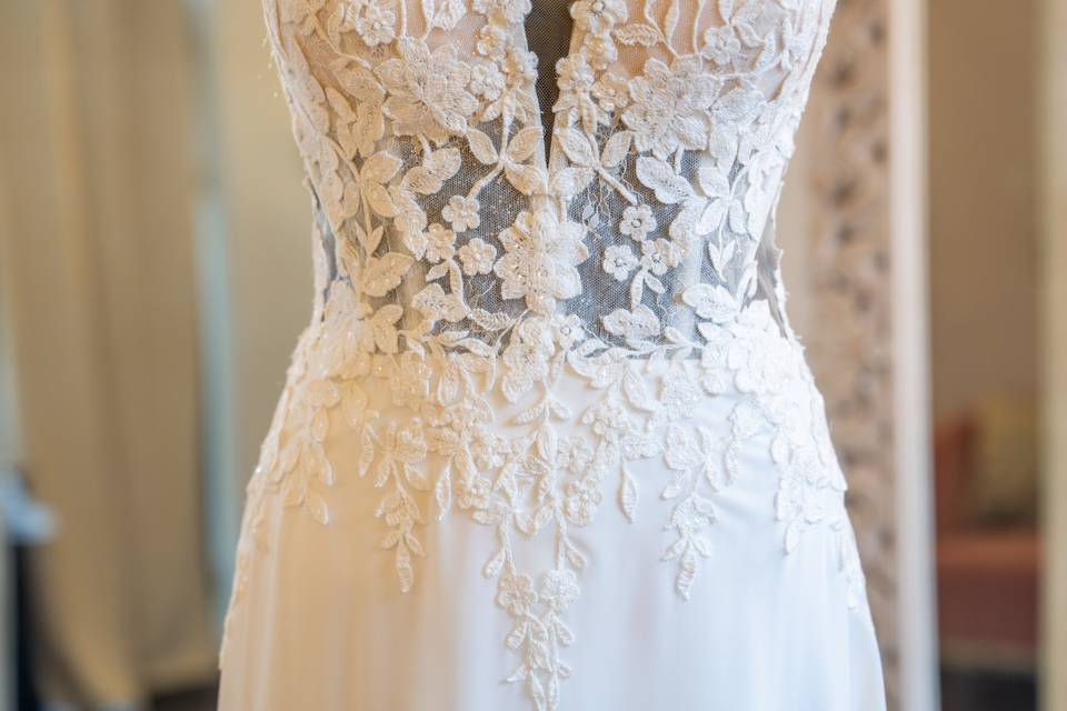 Détail dentelle corsage