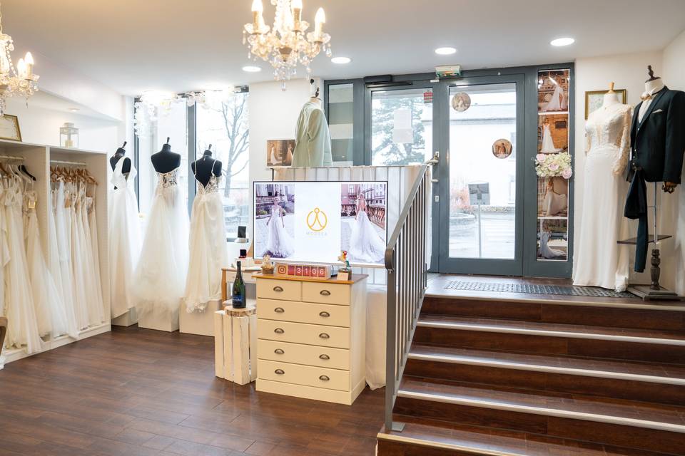 Intérieur boutique mariée
