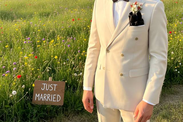 Costume Fabyo croisé beige