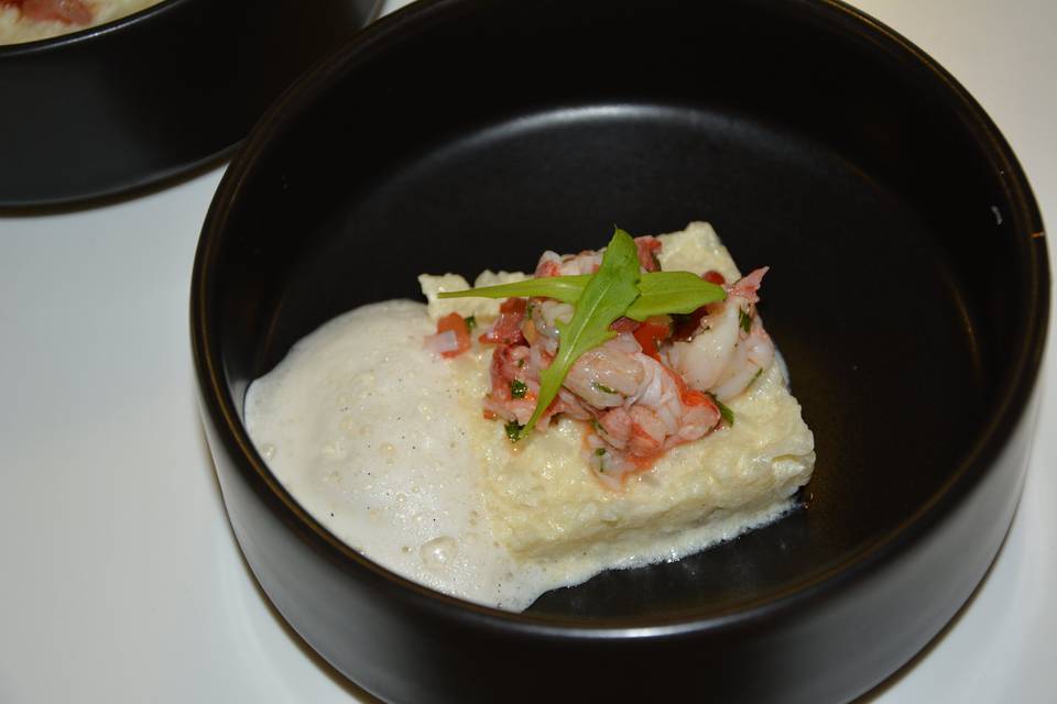 Homard poêlé risotto
