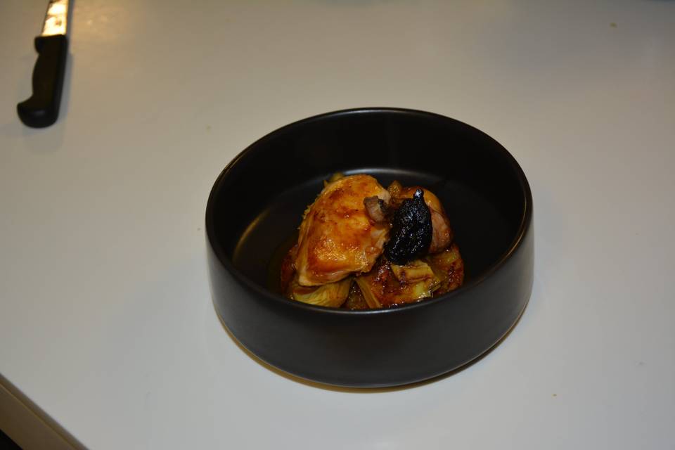 Tajine de caille ail noir