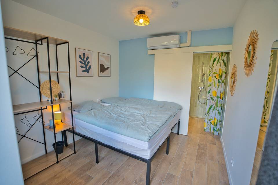 Chambre pmr + salle d'eau wc