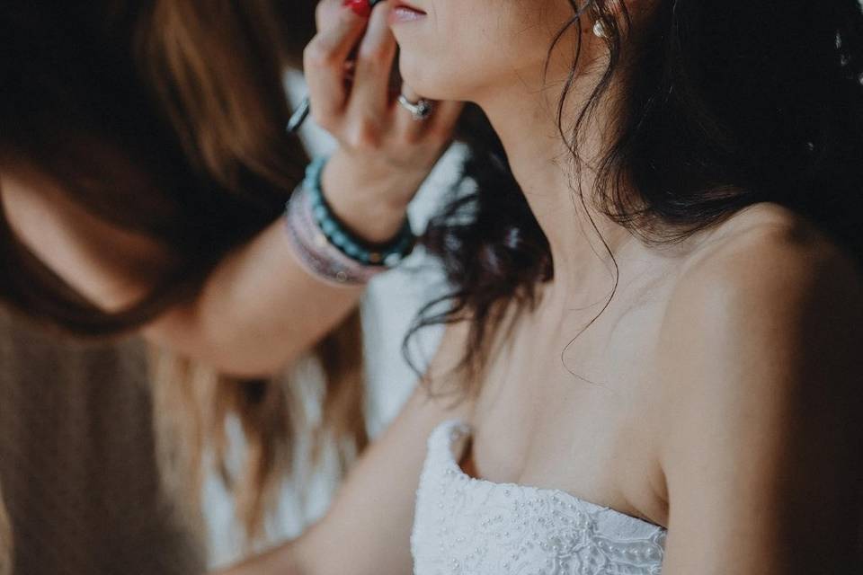 Retouche maquillage mariée