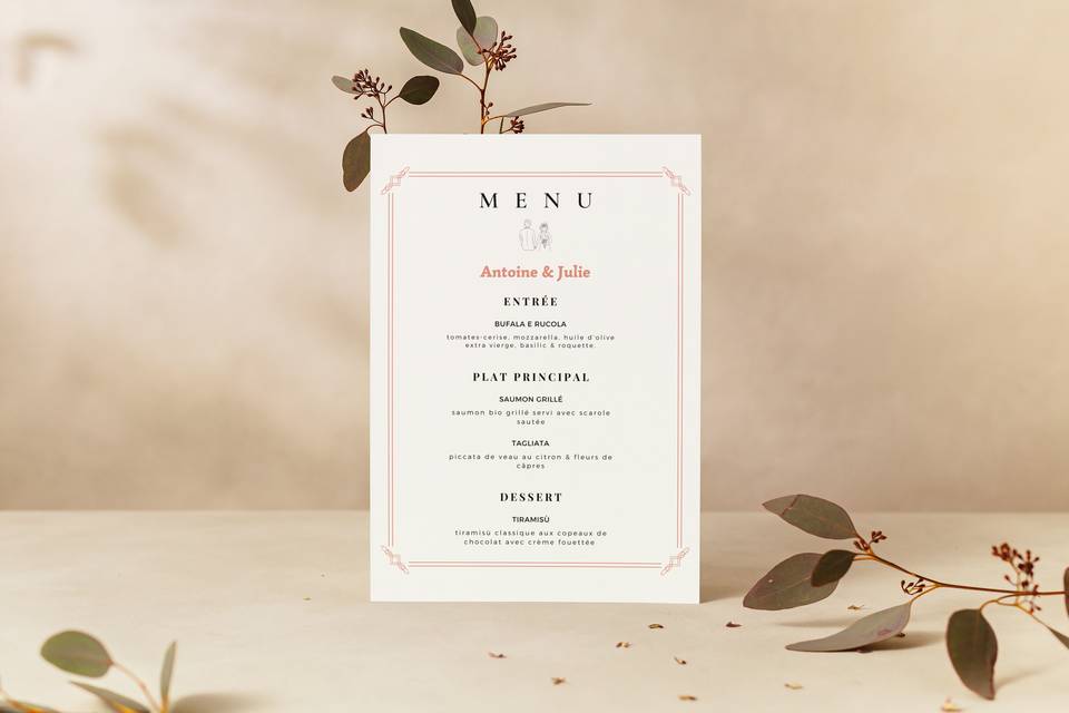 Menu mariage